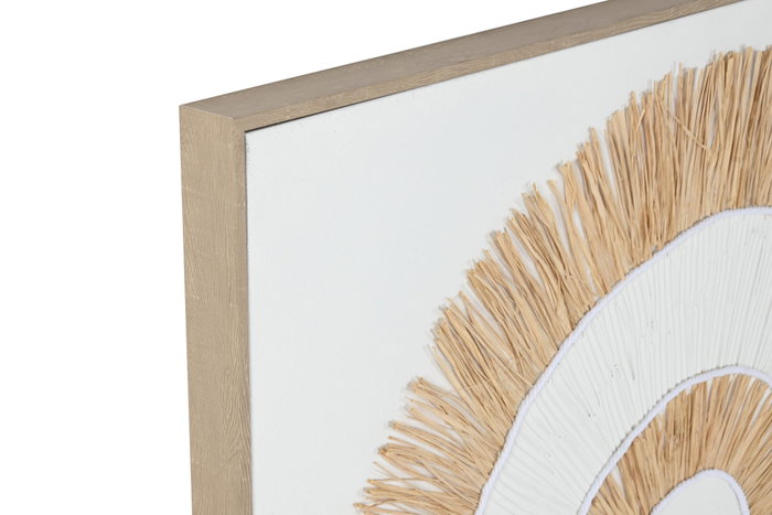 DKD Home Decor Cuadro Lienzo Yute Boho Surtido de 2 Piezas 92x92x4,5 cm