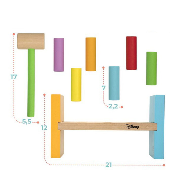 WOOMAX Juego Martillo Baby Disney madera