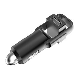 RealPower KFZ-Ladegerät Slim Auto Cargador de Coche 2400mA 2x USB Cigarrillero 4800mA Negro