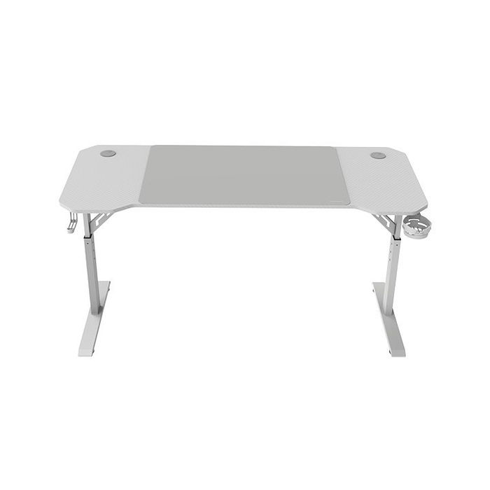Mars Gaming Mesa Gaming Ergonómica Regulable en Altura MGD Ergo 140 Blanca 140x60cm con Alfombrilla XXL