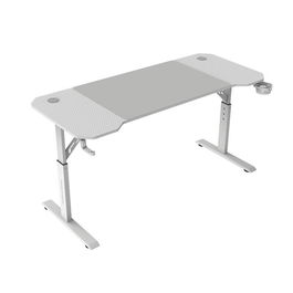 Mars Gaming Mesa Gaming Ergonómica Regulable en Altura MGD Ergo 140 Blanca 140x60cm con Alfombrilla XXL