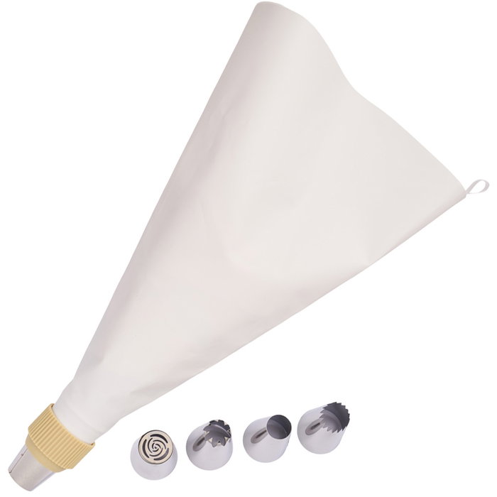 Day Manga Pastelera con 5 Boquillas Acero Inoxidable y Medida 23x33cm Colores Surtidos Day Manga Pastelera con 5 Boquillas Acero Inoxidable y Medida 23x33cm Colores Surtidos