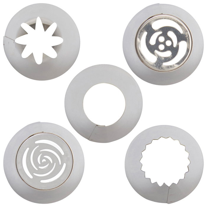 Day Manga Pastelera con 5 Boquillas Acero Inoxidable y Medida 23x33cm Colores Surtidos Day Manga Pastelera con 5 Boquillas Acero Inoxidable y Medida 23x33cm Colores Surtidos