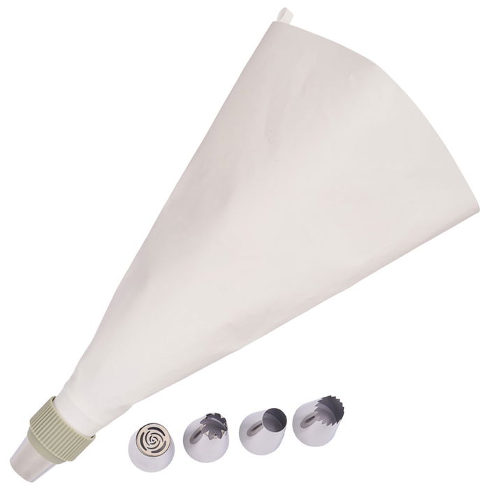 Day Manga Pastelera con 5 Boquillas Acero Inoxidable y Medida 23x33cm Colores Surtidos Day Manga Pastelera con 5 Boquillas Acero Inoxidable y Medida 23x33cm Colores Surtidos