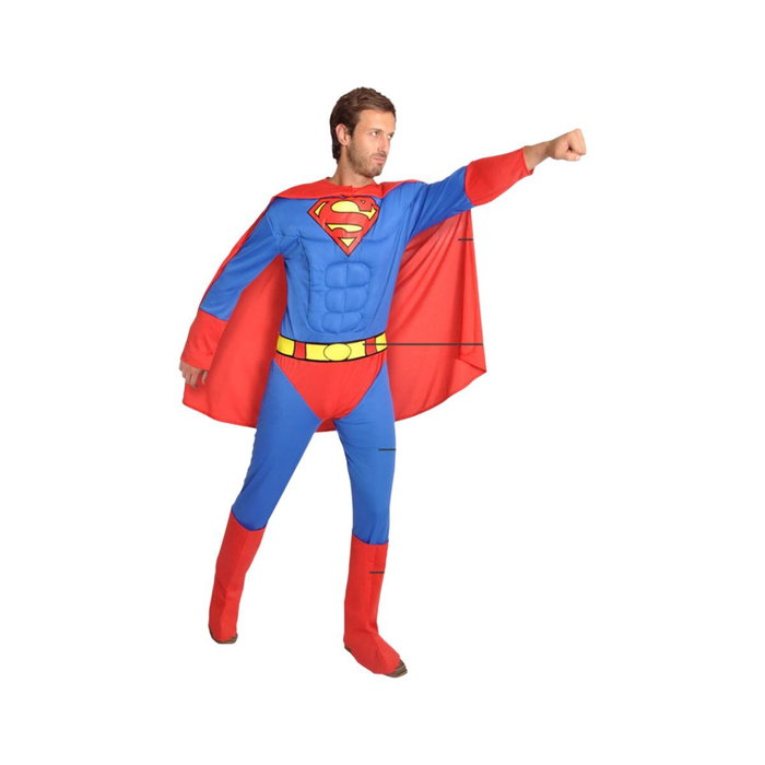 DC Comics Disfraz de Superman Hombre Adulto Negro