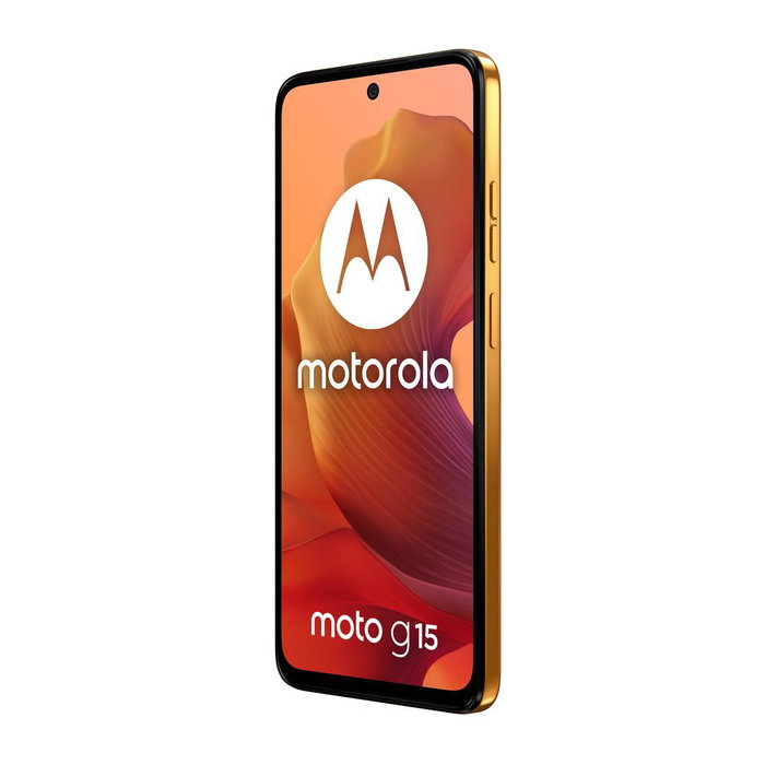 Motorola Moto G15 Smartphone 6.72" FHD+ Pantalla, 8GB RAM 128GB, Cámara 50MP, Batería 5200 mAh, Android 15, 4G Dual SIM, Carga TurboPower, Color Naranja