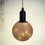 Home Deco Factory Bola Led Colgar Beige Diámetro 15 cm Luz Cálida Pilas AAA