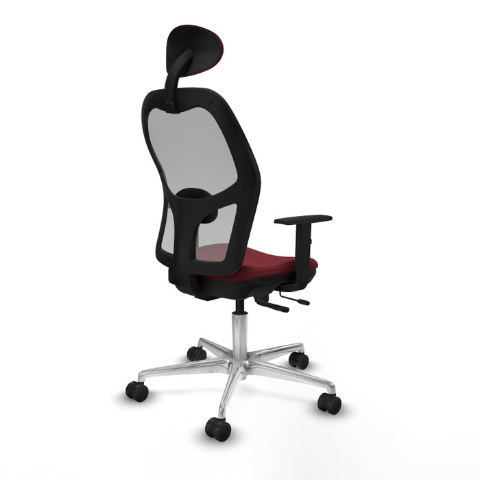 PIQUERAS Y CRESPO Silla de Oficina Jorquera con Mecanismo Sincro/Traslack, Granate y Gris