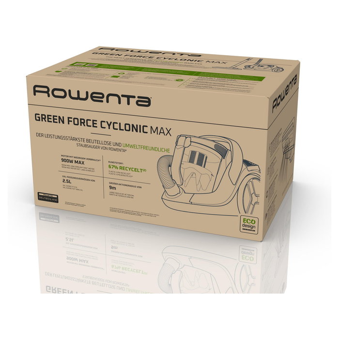 Rowenta RO7B12 Aspiradora Cilíndrica sin Bolsa Cyclonic Max, 900W, 2.5L, Filtro HEPA, 6.2m Cable