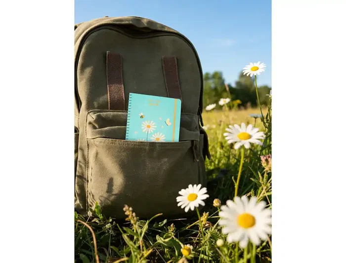 Liderpapel Fantasy - Agenda Escolar 2026-2027 Bilingüe Español - Día Página, Tapa Dura Espiral, Color Azul, A6+, Papel FSC 80g, Incluye Pegatinas