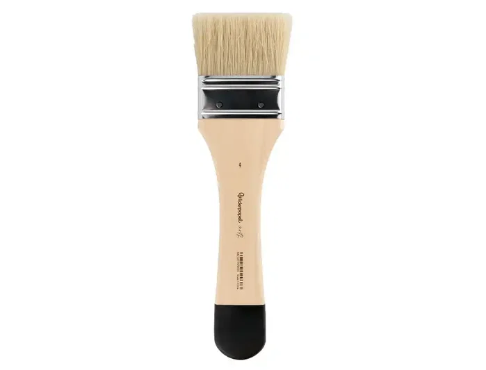Liderpapel Brocha paletina plana de 48 mm con cerda natural de cerdo Liderpapel Brocha paletina plana de 48 mm con cerda natural de cerdo