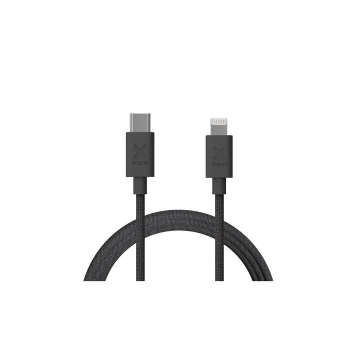 Xtorm go2 Cable USB-C a Lightning 1m Negro - Para carga y sincronización de dispositivos Apple iPhone, iPad con puerto Lightning Xtorm go2 Cable USB-C a Lightning 1m Negro - Para carga y sincronización de dispositivos Apple iPhone, iPad con puerto Lightning