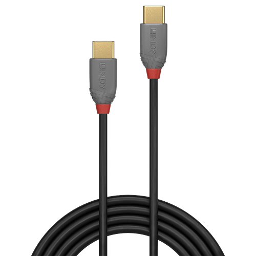Lindy Cable USB 2.0 Type C a Type C Anthra Line 0,5m Negro/Gris