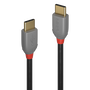 Lindy Cable USB 2.0 Type C a Type C Anthra Line 0,5m Negro/Gris