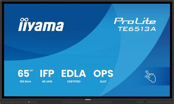 iiyama iiWare21E Android 14 8/128GB 65" 4K UHD IPS 40-Points PureTouch IR+ con zero bonding