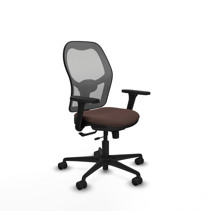 PIQUERAS Y CRESPO Silla de oficina Jorquera con mecanismo Sincro/Traslack, Marrón oscuro y Gris PIQUERAS Y CRESPO Silla de oficina Jorquera con mecanismo Sincro/Traslack, Marrón oscuro y Gris