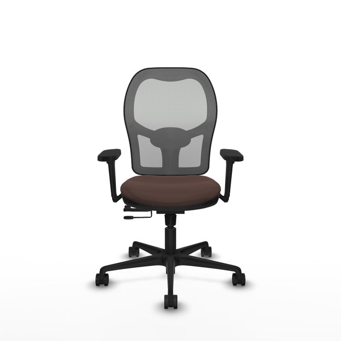 PIQUERAS Y CRESPO Silla de oficina Jorquera con mecanismo Sincro/Traslack, Marrón oscuro y Gris PIQUERAS Y CRESPO Silla de oficina Jorquera con mecanismo Sincro/Traslack, Marrón oscuro y Gris