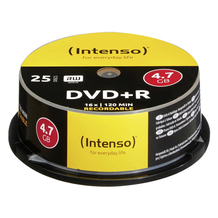 Intenso DVD+R 4,7GB 16x Tarrina de 25 unidades