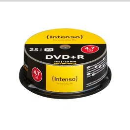 Intenso DVD+R 4.7GB 16x, 25 Unidades, 120 Min Grabación, Caja Tarrina