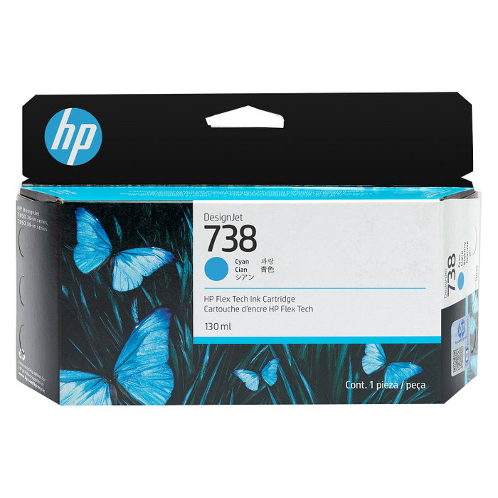 HP 738 Cartucho de Tinta Cian 130ml para DesignJet