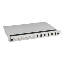 EFB Elektronik Spleibox gr ausziehbar LC OS2 24xPigtail abgesetzt & 12xDuplex-Kupplung