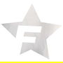 Foliatec Pegatina para Coche Diseño F-Star Plata FO33974 Adhesivo PVC Resistente Exterior 39x41 cm
