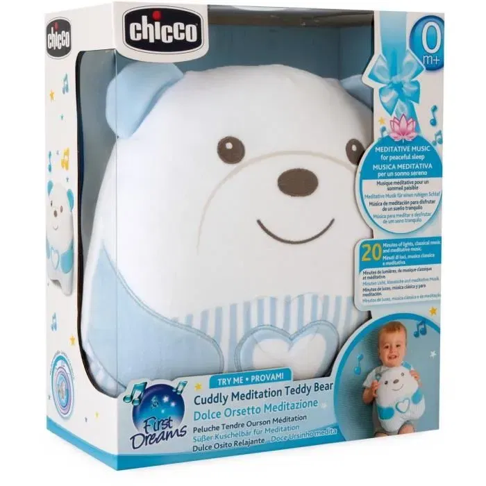 Chicco Osito de Peluche Suave CHI8058664184637 Azul Desde el Nacimiento