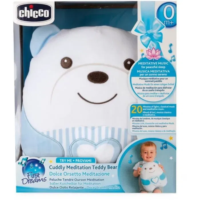 Chicco Osito de Peluche Suave CHI8058664184637 Azul Desde el Nacimiento