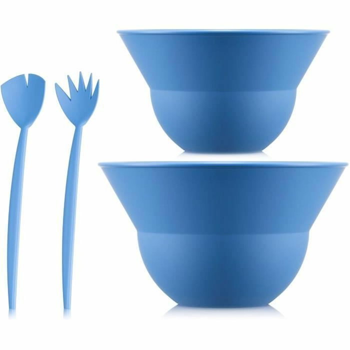Bodum Juego de 2 cuencos Topee Matisse con cubiertos para ensalada (3 L y 4,9 L) Bodum Juego de 2 cuencos Topee Matisse con cubiertos para ensalada (3 L y 4,9 L)