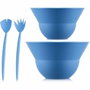 Bodum Juego de 2 cuencos Topee Matisse con cubiertos para ensalada (3 L y 4,9 L)