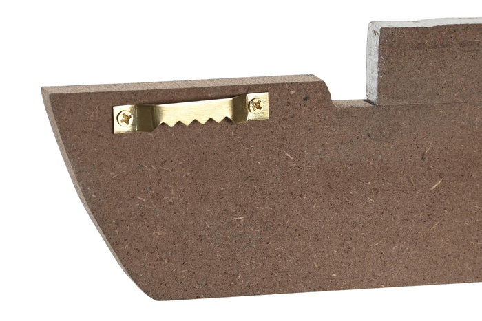 DKD Home Decor Perchero Mediterraneo Blanco Natural Madera MDF 5 x 11 x 40 cm (8 Unidades)