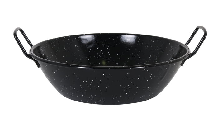 La Estrella Paellera de Acero Inoxidable Jaspeada, 30 cm, 4.6L, Pack de 8 unidades