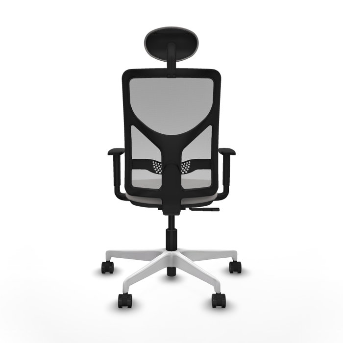 PIQUERAS Y CRESPO Silla de oficina Motilla con mecanismo Sincro, Blanco y Gris