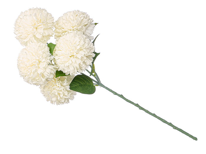 Ibergarden Vara Ramo 5 Pompones Blanco 57 cm Plástico 20x57x20 cm (Set de 12)