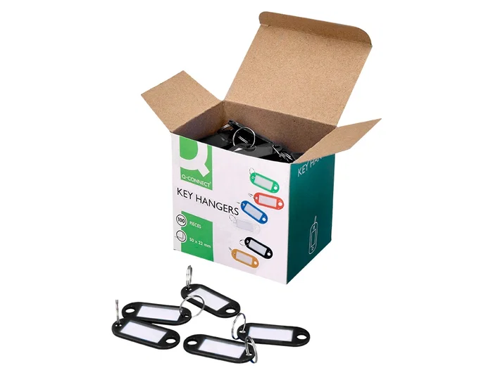 Q-connect Llavero portaetiquetas Negro Expositor de 100 unidades Q-connect Llavero portaetiquetas Negro Expositor de 100 unidades