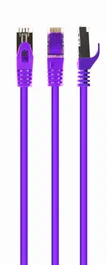 Gembird PP6A-LSZHCU-V-0.5M Cable de Red RJ45 Ethernet Patch Cord Cat.6a S/FTP Blindado LSZH Cobre Contactos Oro 0.5 Metros Color Violeta