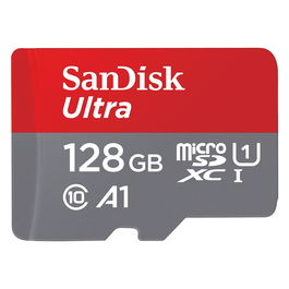 Sandisk Tarjeta MicroSDXC Ultra 128GB 140MB/s UHS-I Clase 10 con Adaptador SDSQUNS-128G-GN6MA