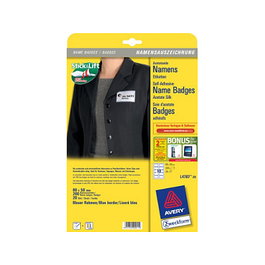 AVERY Zweckform Etiquetas de nombres L4787-20 blancas 80,0 x 50,0 mm