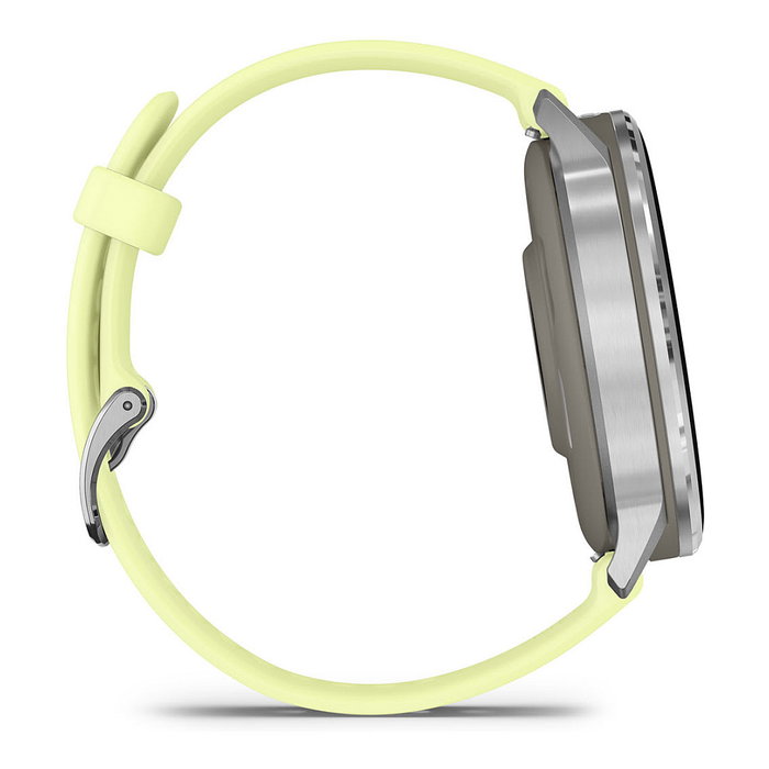 Garmin Venu 4 Smartwatch GPS, 45 mm, Correa de Silicona, Color Gris/Plata/Limón, Pantalla AMOLED 1.4", 8 GB, Seguimiento Actividad, Pulsómetro