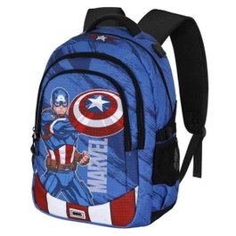 Karactermania Mochila Capitán América Run Plus Fan Azul