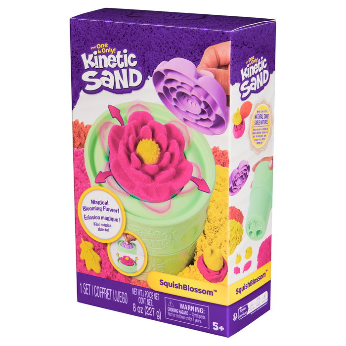 SPIN MASTER Kinetic Sand Squish Blumen Set - Arena de Juego Sensorial, 227 Gramos
