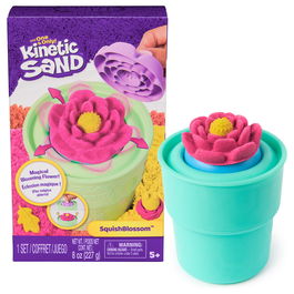 SPIN MASTER Kinetic Sand Squish Blumen Set - Arena de Juego Sensorial, 227 Gramos