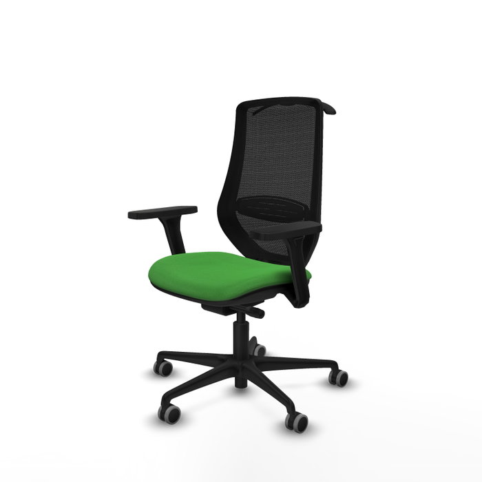 PIQUERAS Y CRESPO Silla de oficina Mardos con mecanismo Sincro/Traslack, Verde y Negro