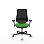 PIQUERAS Y CRESPO Silla de oficina Mardos con mecanismo Sincro/Traslack, Verde y Negro