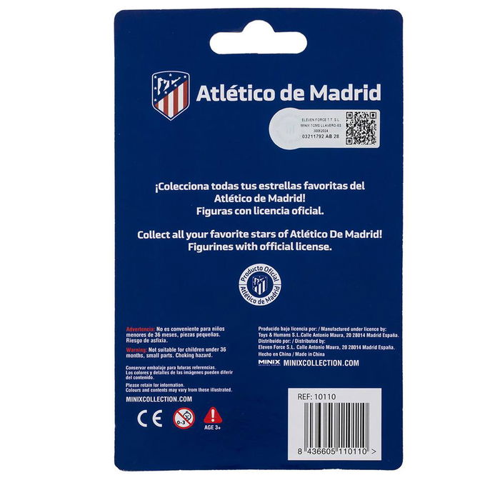 Minix Llavero Joao Atlético Madrid Fútbol 10.5 x 17 x 4cm Minix Llavero Joao Atlético Madrid Fútbol 10.5 x 17 x 4cm