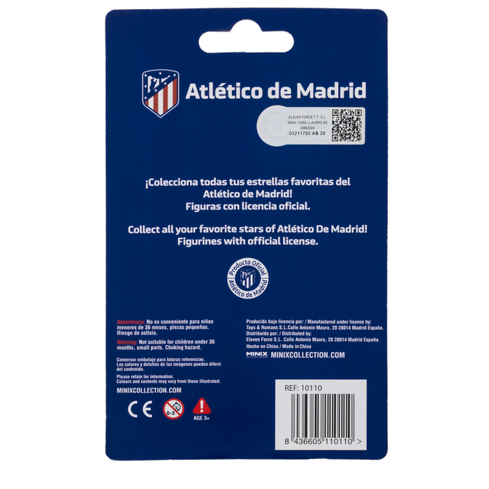 Minix Llavero Joao Atlético Madrid Fútbol 10.5 x 17 x 4cm Minix Llavero Joao Atlético Madrid Fútbol 10.5 x 17 x 4cm