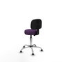 PIQUERAS Y CRESPO Silla Llanos giratorio bali morado base cromada