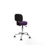 PIQUERAS Y CRESPO Silla Llanos giratorio bali morado base cromada