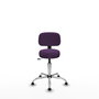 PIQUERAS Y CRESPO Silla Llanos giratorio bali morado base cromada