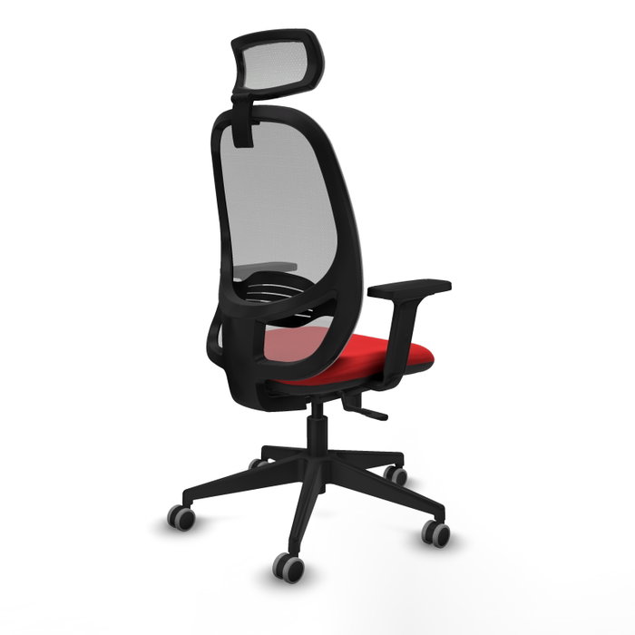 PIQUERAS Y CRESPO Silla de oficina Cilanco con mecanismo Sincro Rojo y Gris